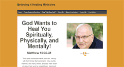 Desktop Screenshot of believing4healingministries.org