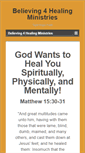 Mobile Screenshot of believing4healingministries.org